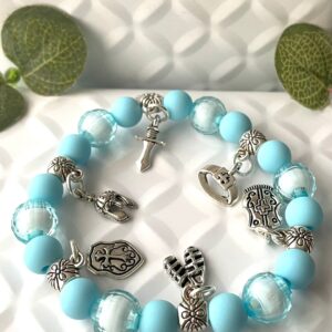 Bracelet Kids Amor of God Milky Blue