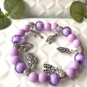 Bracelet Kids Amor of God Purple Milky