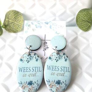 Dangly O Wees stil en Weet Light Blue
