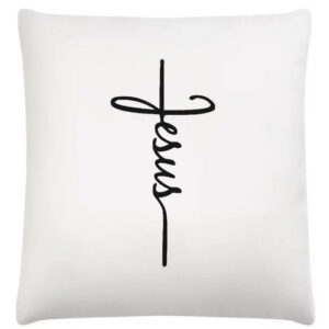 Scatter Jesus Cross White