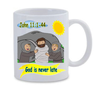 God is never late Kids White Mug