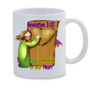 Jesus is knocking Kids White Mug