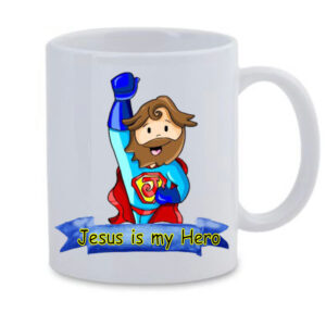 Jesus is my Hero Kids White Mug