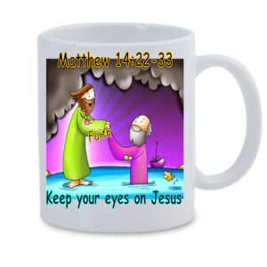 Keep your eyes on Jesus Kids White Mug