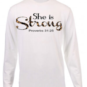 She is Strong Leop B Long T-Shirt