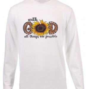 With God Sunflower Long T-Shirt