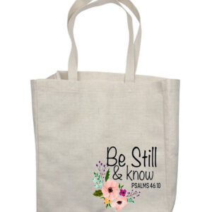 Be Still Peach Flower Corner Shop Bag