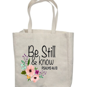 Be Still Peach Flower Shop Bag