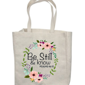 Be Still Round Peach Flower Shop Bag
