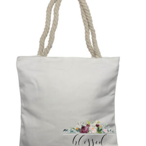 Blessed C Rope Tote Bag