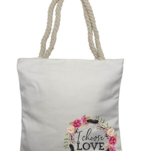 I Choose Love C Rope Tote Bag