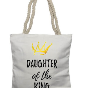Daughter of a King Rope Tote Bag