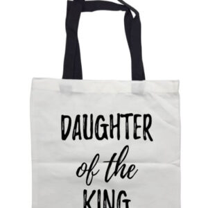 Daughter of a King Black Handle Tote Bag