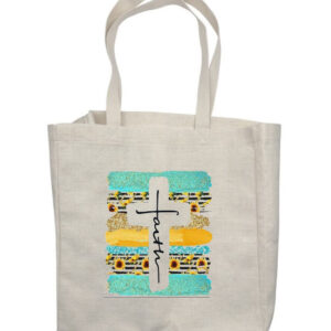 Faith Cross Sunflower Shop Bag