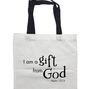 Gif from God Black Handle Tote Bag