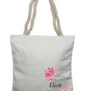 I can do all things C Rope Tote Bag
