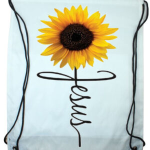 Jesus Cross Sunflower Draw String Bag