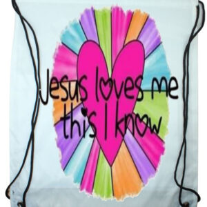 Jesus loves me Draw String Bag