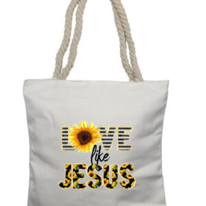 Love like Jesus Rope Tote Bag