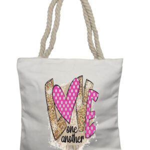 Love one another Rope Tote Bag
