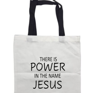Power in the name of Jesus Black Handle Tote Bag