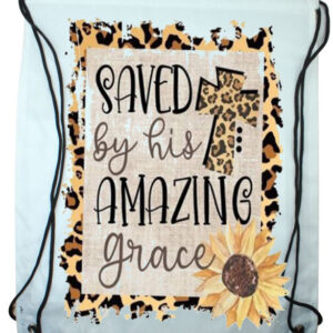 Saved by amazing Grace Draw String Bag