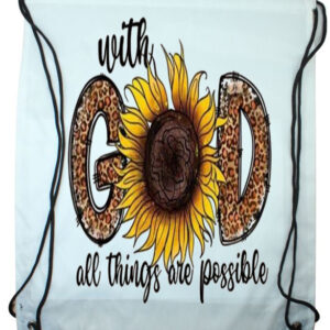 With God all things are possible Draw String Bag