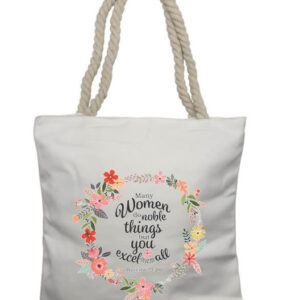 Women excel them all Rope Tote Bag