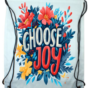 Choose Joy Flowers 2 Draw String Bag