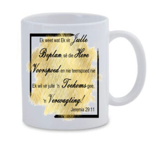 Ek weet wat ek vir beplan White Mug