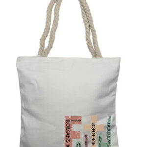 Faith Color Corner Rope Tote Bag