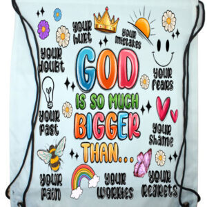 God is Bigger Draw String Bag