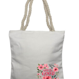 God is Good Corner Rope Tote Bag