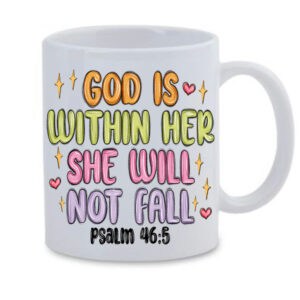 God is within her crayon White Mug