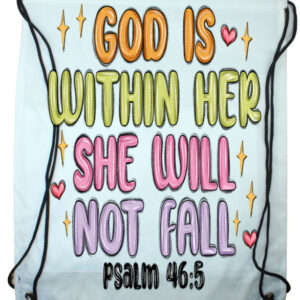 God is within her crayon Draw String Bag
