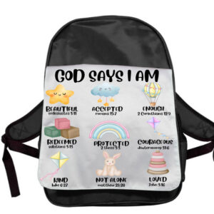 God says I am Girl (Baby) Adult Backpack