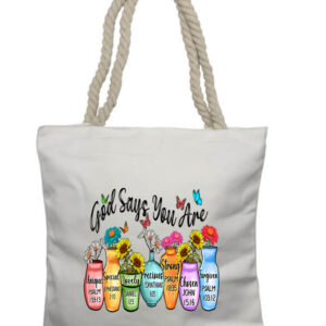 God says you are Rope Tote Bag