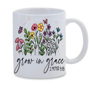 Grow in Grace White Mug