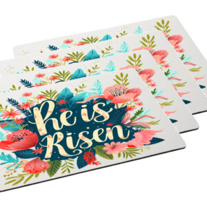 He is Risen Flowers Placemat 4 set