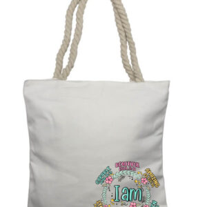 I am Corner Rope Tote Bag