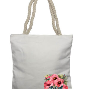 Jesus Flowers 1 Corner Rope Tote Bag