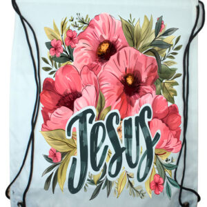 Jesus Flowers 1 Draw String Bag