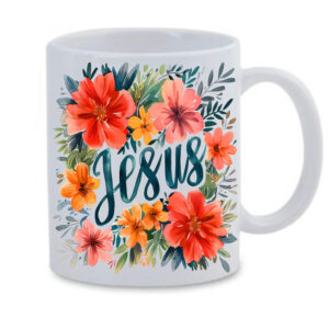 Jesus Flowers 2 White Mug
