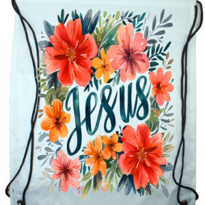 Jesus Flowers 2 Draw String Bag