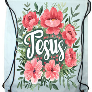 Jesus Flowers 4 Draw String Bag