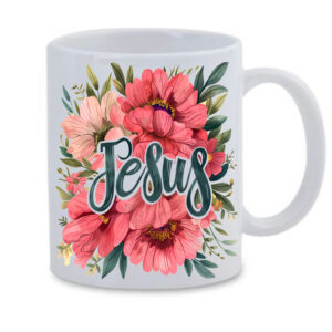 Jesus Flowers 3 White Mug