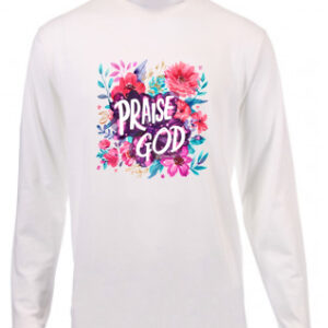 Praise God Purple Flower Long T-Shirt