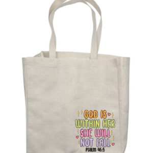 God is within her crayon Corner Shop Bag