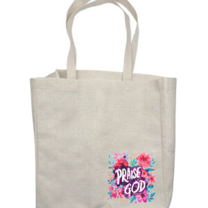 Praise God Purple Flower Corner Shop Bag