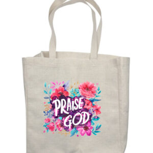 Praise God Purple Flower Shop Bag
